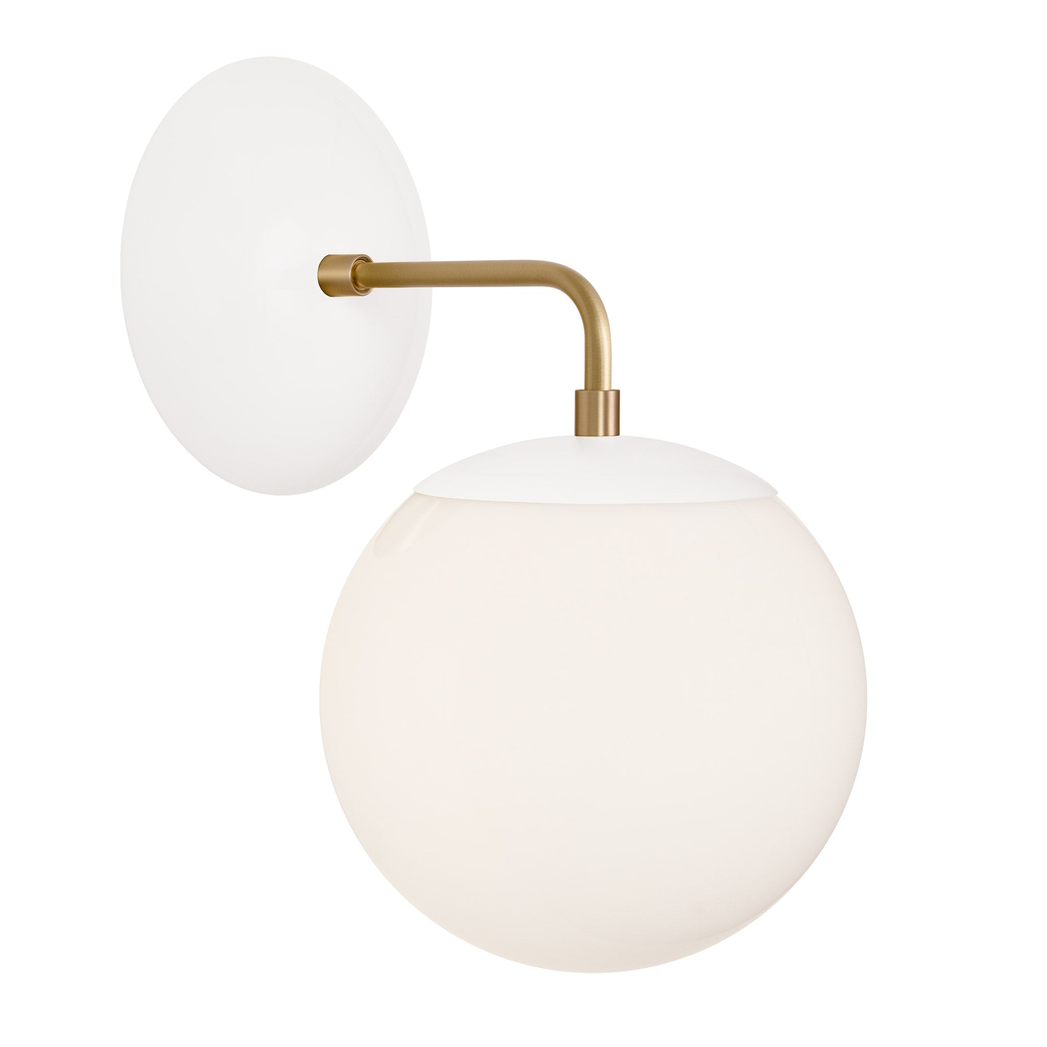 Alto Sconce 8” shown in White with Brass