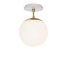 Alto Surface 8" shown in Brass with a Brownstone White Star Ceramic Canopy