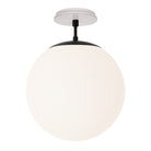 Alto Surface 12” shown in Matte Black with a Brownstone White Star Ceramic Canopy