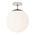 Alto Surface 12” shown in Matte Black with Brass and a Brownstone White Star Ceramic Canopy