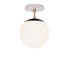 Alto Surface 8" shown in Matte Black with Brass and a Brownstone White Star Ceramic Canopy