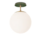 Alto Surface 10” shown in Brass with a Forest Green Star Ceramic Canopy