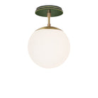 Alto Surface 8" shown in Brass with a Forest Green Star Ceramic Canopy