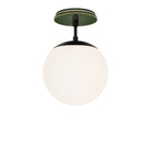 Alto Surface 8" shown in Matte Black with a Forest Green Star Ceramic Canopy