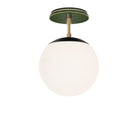 Alto Surface 8" shown in Matte Black with Brass and a Forest Green Star Ceramic Canopy