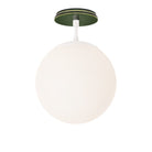 Alto Surface 10” shown in White with a Forest Green Star Ceramic Canopy