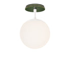 Alto Surface 8" shown in White with a Forest Green Star Ceramic Canopy