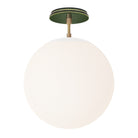 Alto Surface 12” shown in White with Brass and a Forest Green Star Ceramic Canopy