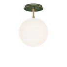 Alto Surface 8" shown in White with Brass and a Forest Green Star Ceramic Canopy