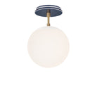 Alto Surface 8" shown in White with Brass and an Indigo Blue Star Ceramic Canopy