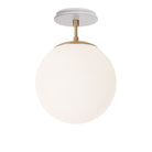 Alto Surface 10” shown in Brass with a Brownstone White Sunflower Ceramic Canopy