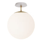Alto Surface 12” shown in Brass with a Brownstone White Sunflower Ceramic Canopy