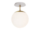 Alto Surface 8" shown in Brass with a Brownstone White Sunflower Ceramic Canopy