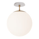 Alto Surface 12” shown in Heirloom Brass with a Brownstone White Sunflower Ceramic Canopy