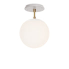 Alto Surface 8" shown in White with Brass and a Brownstone White Sunflower Ceramic Canopy