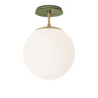 Alto Surface 10” shown in Brass with a Forest Green Sunflower Ceramic Canopy