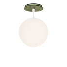 Alto Surface 8" shown in White with a Forest Green Sunflower Ceramic Canopy