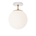 Alto Surface 10” shown in Brass with a Brownstone White Swift Ceramic Canopy