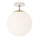 Alto Surface 12” shown in Brass with a Brownstone White Swift Ceramic Canopy