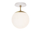 Alto Surface 8" shown in Brass with a Brownstone White Swift Ceramic Canopy