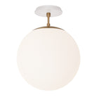 Alto Surface 12” shown in Heirloom Brass with a Brownstone White Swift Ceramic Canopy