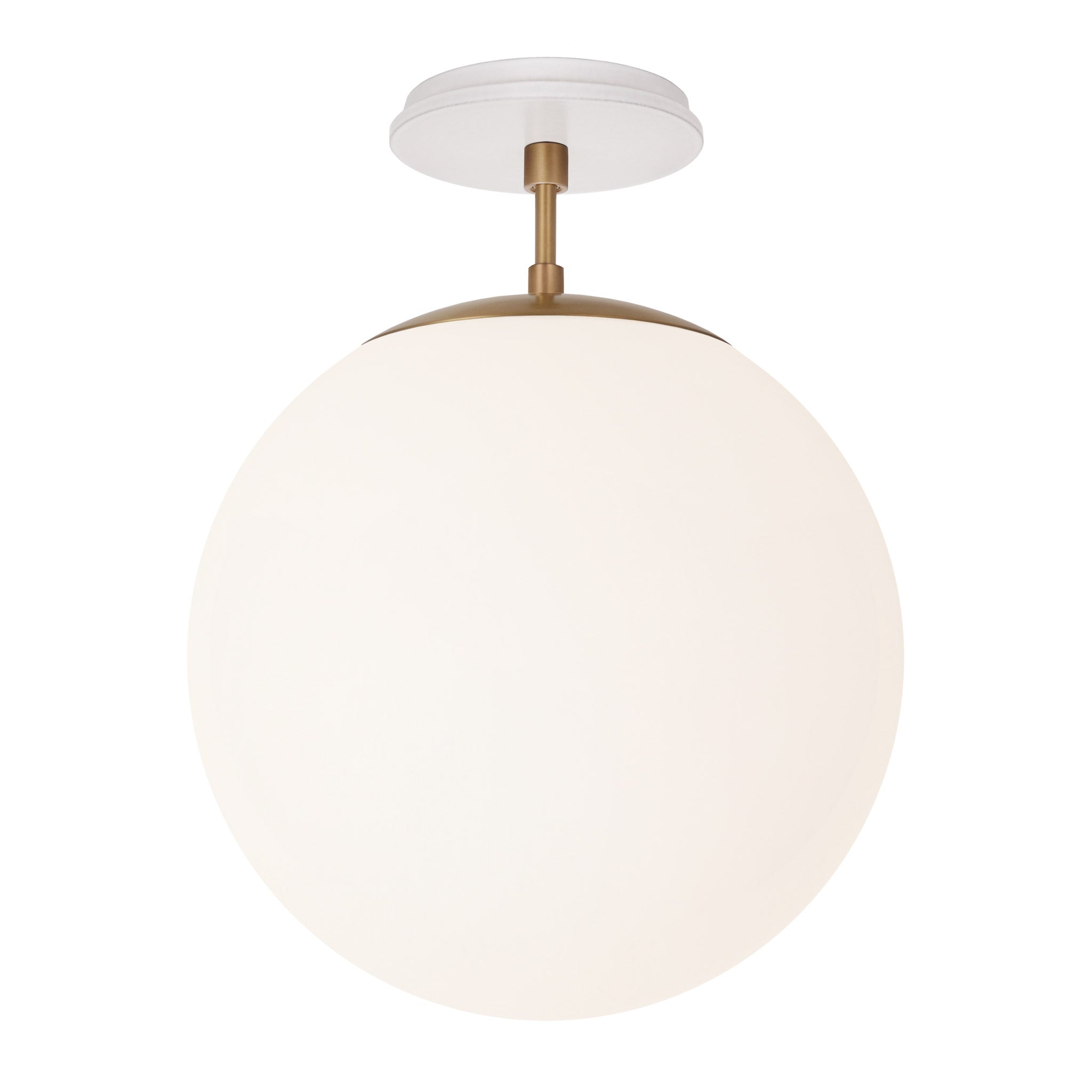 Alto Surface 12” shown in Heirloom Brass with a Brownstone White Swift Ceramic Canopy