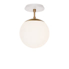 Alto Surface 8" shown in Heirloom Brass with a Brownstone White Swift Ceramic Canopy