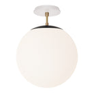 Alto Surface 12” shown in Matte Black with Brass and a Brownstone White Swift Ceramic Canopy