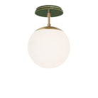 Alto Surface 8" shown in Brass with a Forest Green Swift Ceramic Canopy