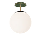 Alto Surface 10” shown in Matte Black with Brass and a Forest Green Swift Ceramic Canopy
