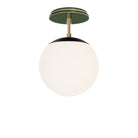 Alto Surface 8" shown in Matte Black with Brass and a Forest Green Swift Ceramic Canopy