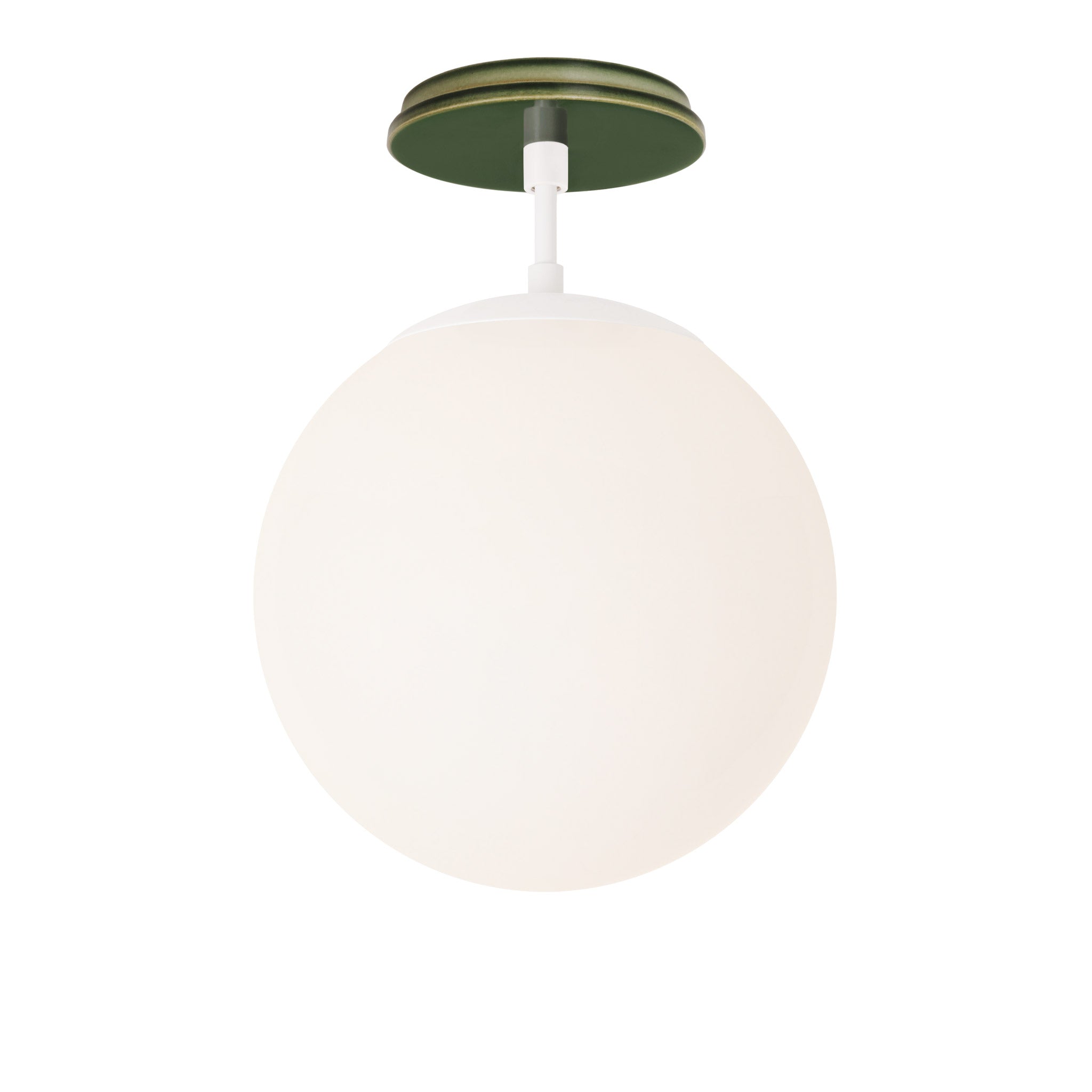 Alto Surface 10” shown in White with a Forest Green Swift Ceramic Canopy
