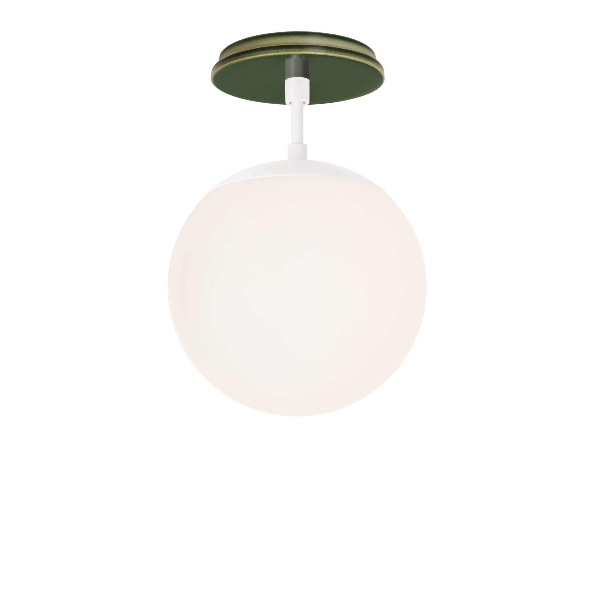 Alto Surface 8" shown in White with a Forest Green Swift Ceramic Canopy