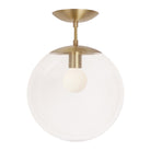 Alto Surface 12" shown in Brass with a Clear 12" Globe