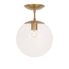 Alto Surface 10" shown in Heirloom Brass with a Clear 10" Globe