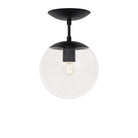 Alto Surface 8" shown in Matte Black with a Clear 8" Globe