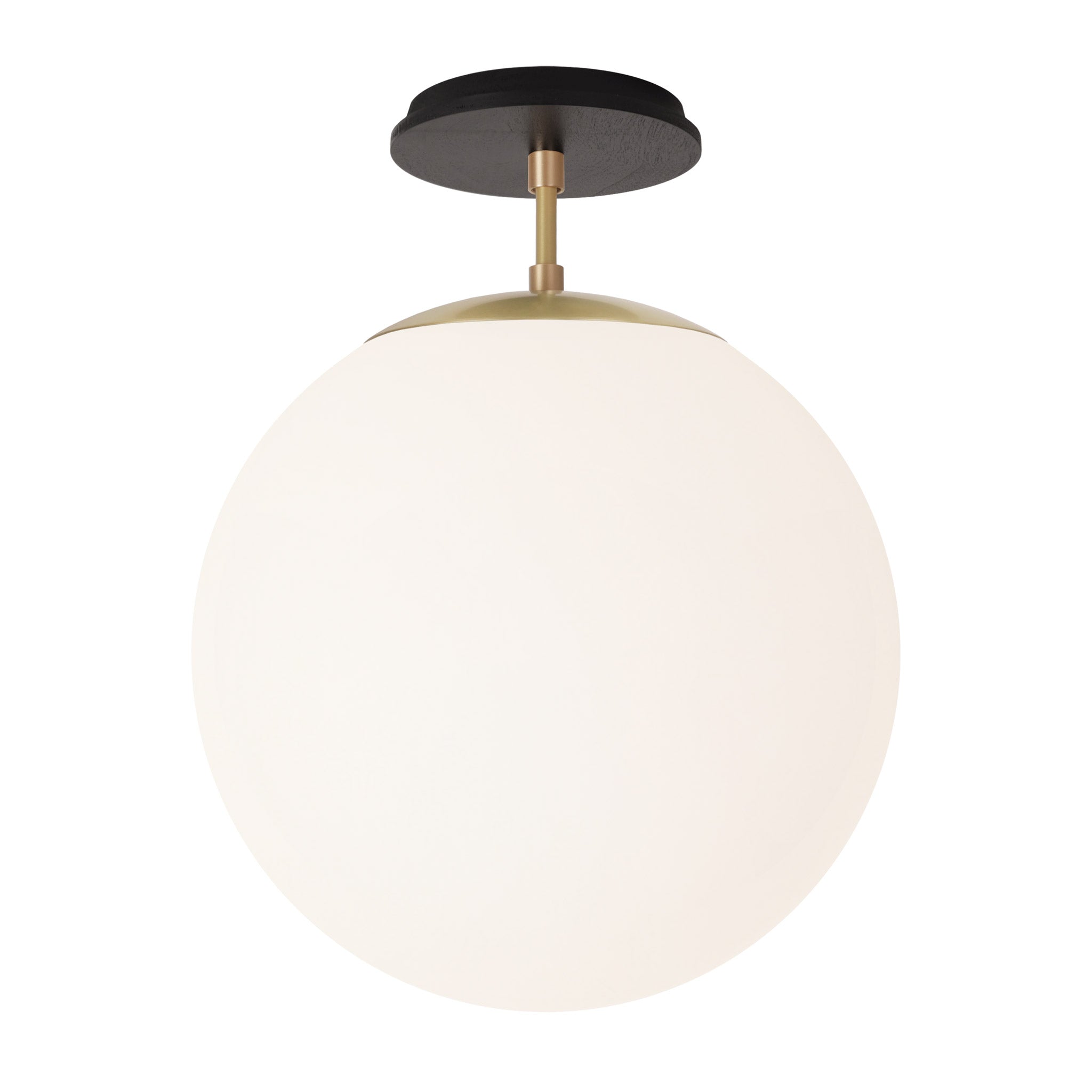 Alto Surface 12” shown in Brass with a Black Stained Wood Canopy