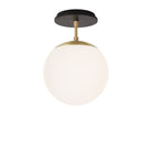 Alto Surface 8" shown in Brass with a Black Stained Wood Canopy