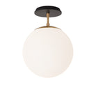 Alto Surface 10” shown in Heirloom Brass with a Black Stained Wood Canopy