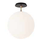Alto Surface 12” shown in White with Brass and a Black Stained Wood Canopy