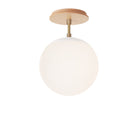 Alto Surface 8" shown in White with Brass and a Maple Wood Canopy