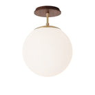 Alto Surface 10” shown in Brass with a Walnut Wood Canopy