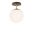 Alto Surface 8" shown in Brass with a Walnut Wood Canopy