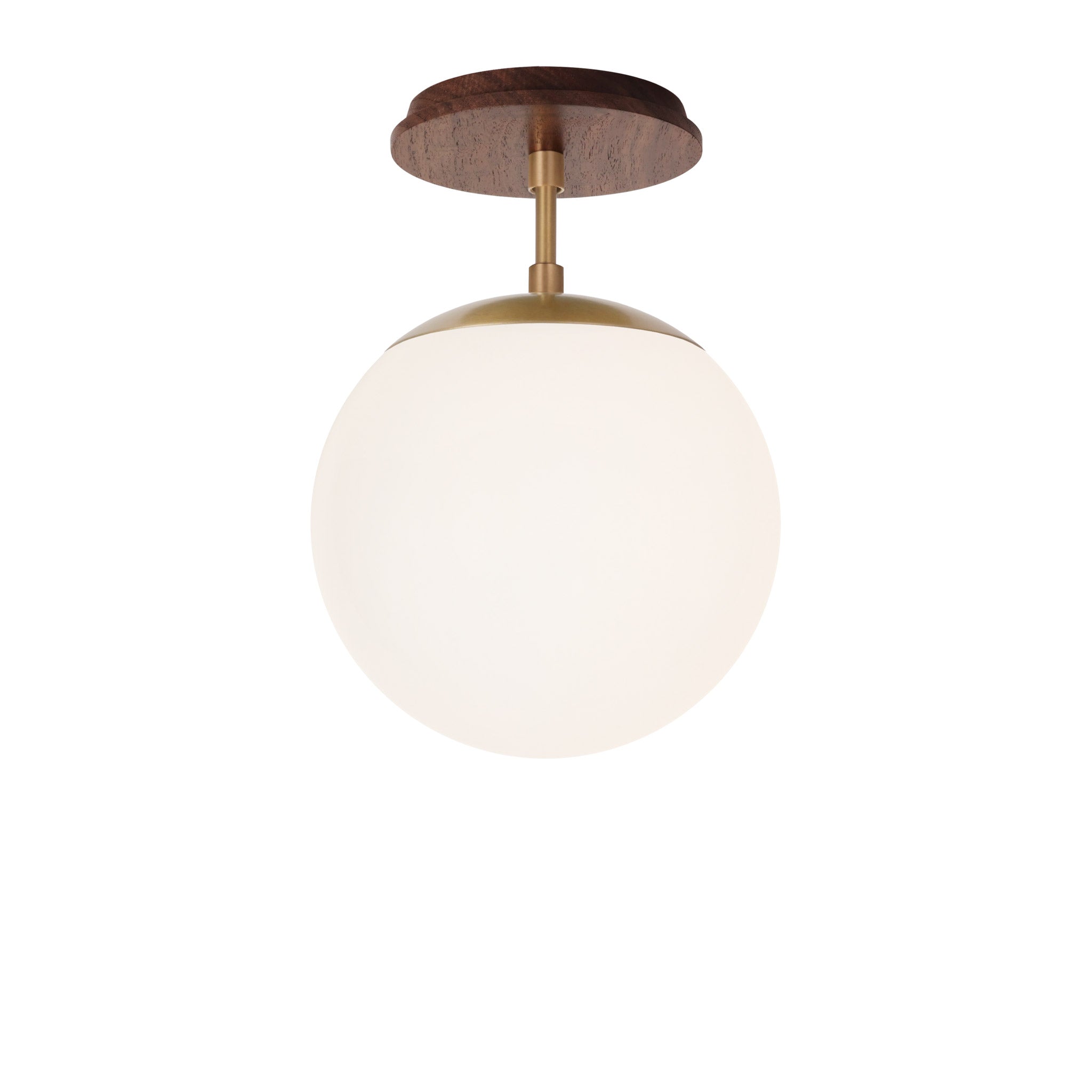 Alto Surface 8" shown in Heirloom Brass with a Walnut Wood Canopy