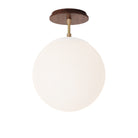 Alto Surface 10” shown in White with Brass and a Walnut Wood Canopy