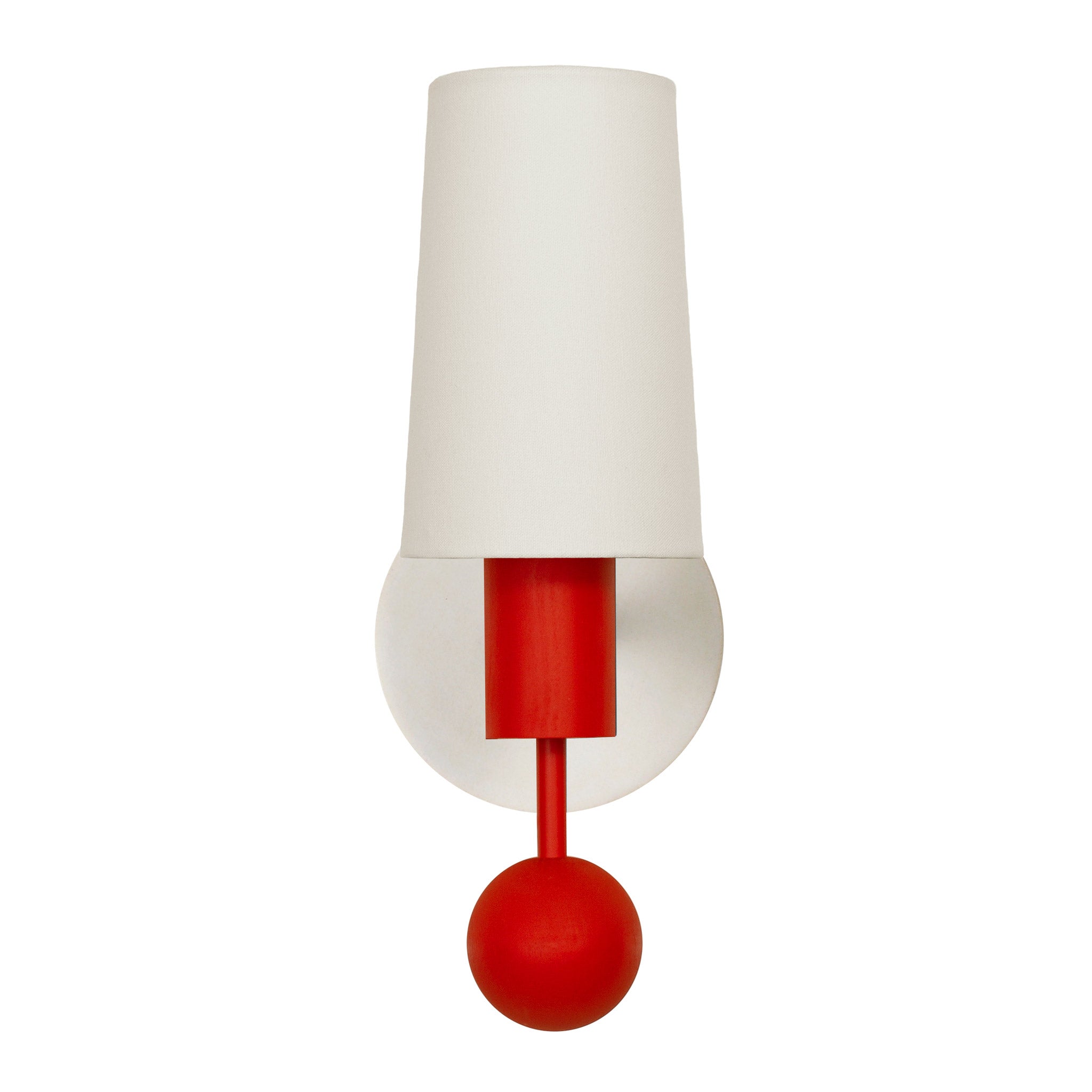 Amherst sconce shown in Persimmon with Natural White Glaze ceramic
