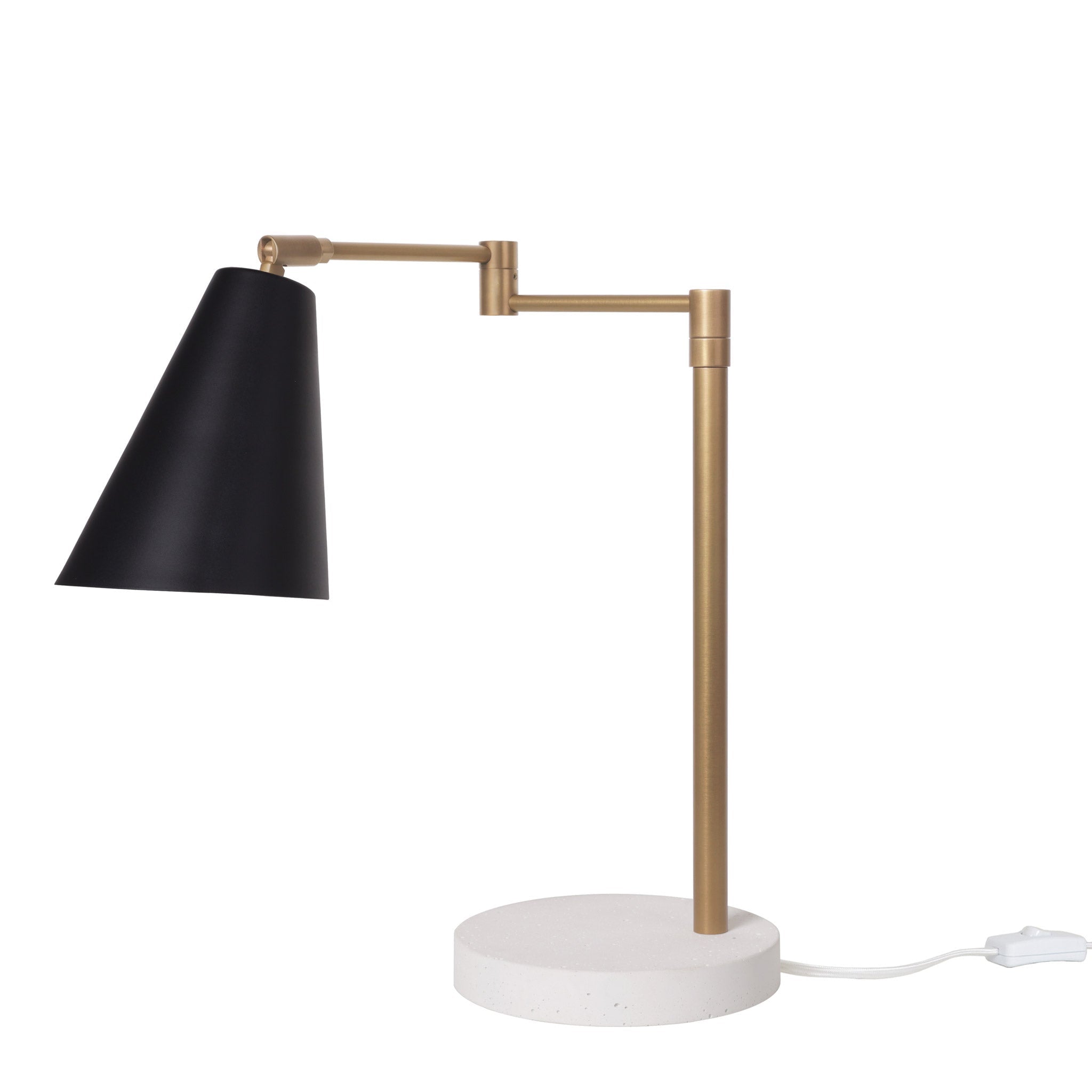 Tilt Cone Articulated Lamp shown in Matte Black