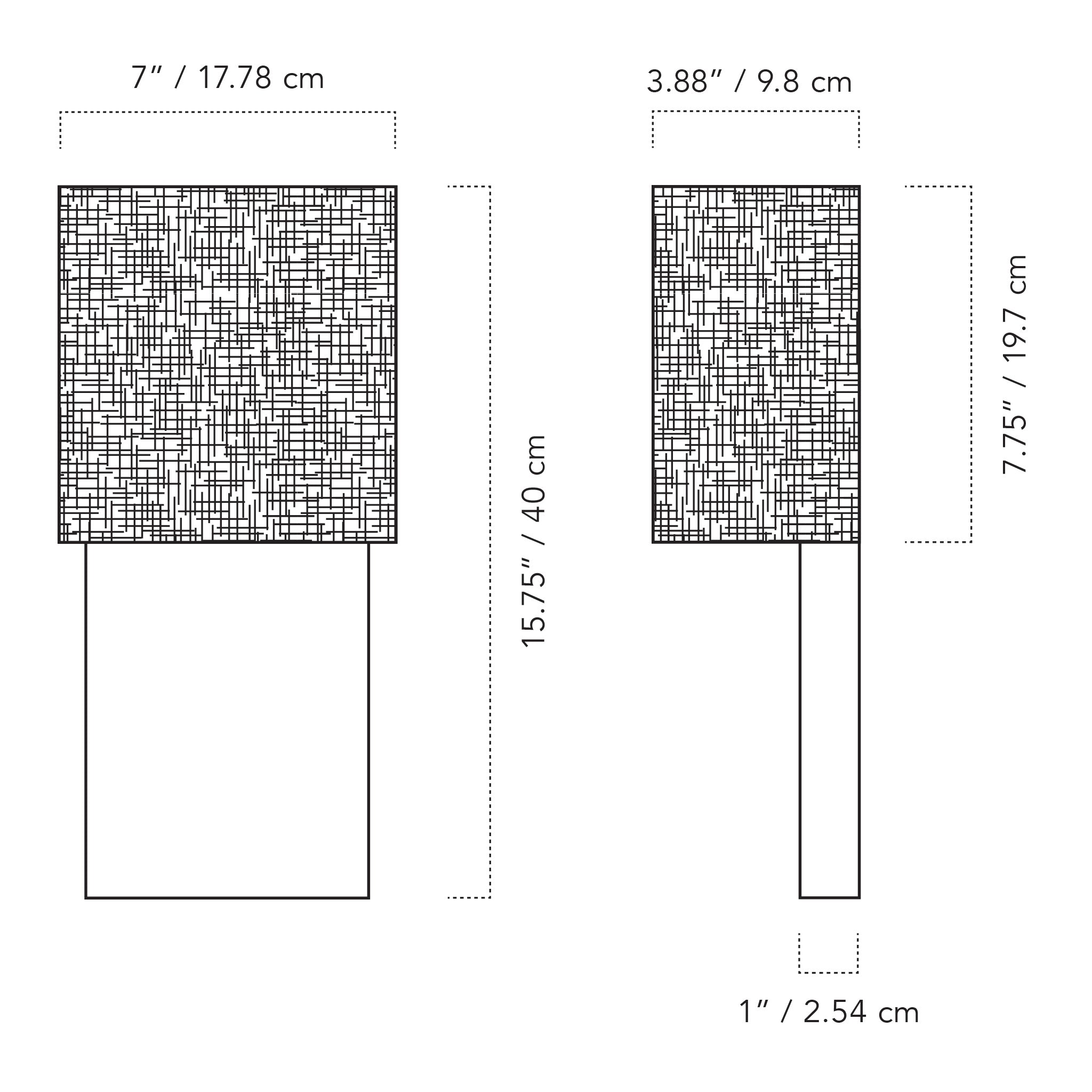 Dimensions for Cedar & Moss Asch, Izzy, Pratt, and Ode sconces