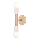 Bailey Sconce shown in Maple and Heirloom Brass with a Maple Wood Canopy