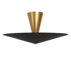 Celeste Surface shown in Matte Black with Heirloom Brass